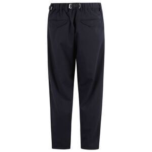 WHITE SAND Tailored Black Pants with Adjustable Waistband and Pleated Design